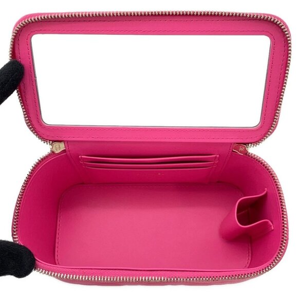 CHANEL Matelasse Vanity ChainShoulder Bag Size Small Calfskin Pink AP1341 - Picture 5 of 10